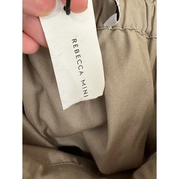 Rebecca Minkoff Beige Paperbag Bradley Paperbag Skirt Size Medium - Picture 8 of 14